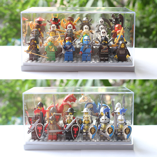 包邮乐高超级英雄人仔 展示盒钢铁侠超人复仇者联盟漫威积木玩具