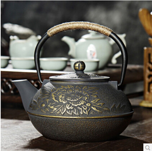 厂家直销日式铁壶铜把铸铁生铁茶烧煮水生铁壶泡茶器烧水壶铁茶壶