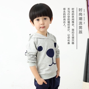 男童套装宝宝长袖春季潮小童1-2-3岁衣服休闲卫衣两件套韩国潮款