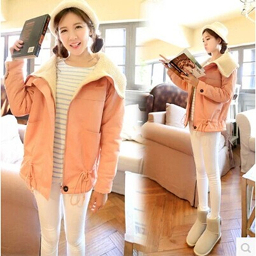 2015新款冬装韩版棉袄宽松学生棉衣短款棉服加厚羊羔毛外套
