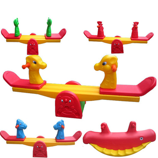 双人跷跷板幼儿园塑料儿童跷跷板游乐场室内外翘翘板玩具摇马