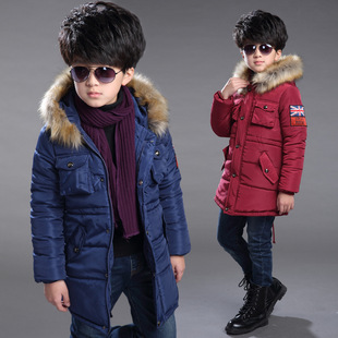 2015新款韩版冬季童装男童时尚加厚米字旗棉衣潮儿童棉袄优质童装