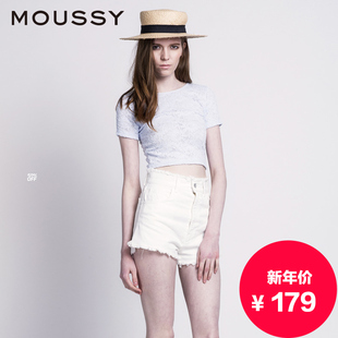 MOUSSY 日系热销精品夏季新款简约修身T恤0107SZ80-0620