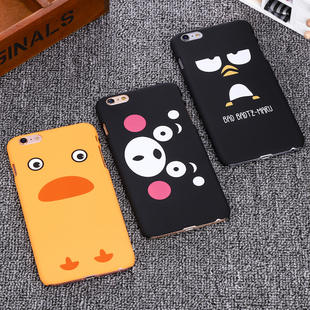 潮牌iPhone 6s熊本手机壳苹果5s小黄鸭子保护硬壳酷企鹅6plus外壳