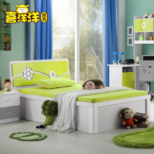 儿童家具套房 男孩女孩卧室套装家具组合 新款儿童单人储物高箱床
