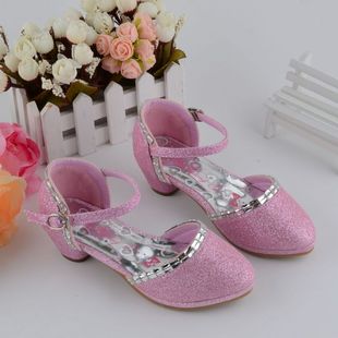2015最新款小公主拉丁舞蹈高跟鞋 夏天宝贝女童高跟单鞋演出鞋