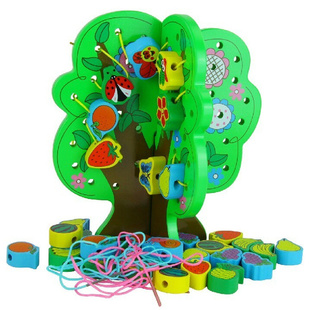 幼得乐智慧串串果树 穿插水果 宝宝玩具早教 儿童益智玩具3岁以上