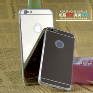 iphone6s手机壳苹果6plus简约欧美后盖式保护套手机时尚镜面硅套