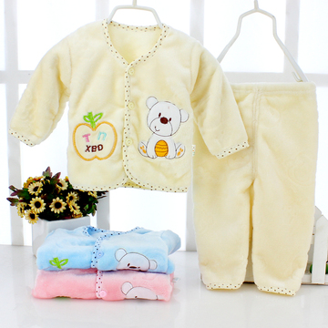 保暖婴儿衣服幼儿秋冬装棉袄薄棉衣宝宝秋装新生儿内衣和尚服套装