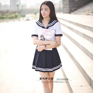 日系韩版校服套装学生制服 领带可爱女学生服水手服套装表演出服