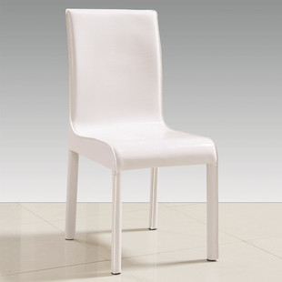 高档PU皮餐椅皮革钢管不锈钢腿简约现代时尚餐椅