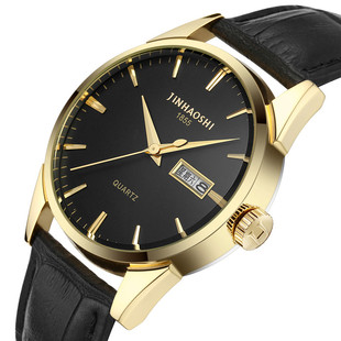 天天特价瑞士正品商务男士真皮带手表天王星防水石英表非机械腕表