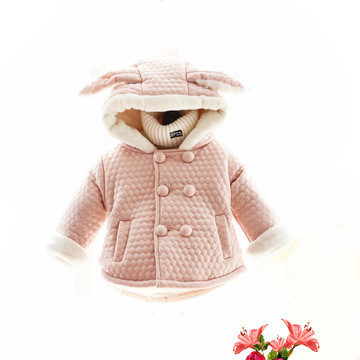 童装女童棉袄2015冬季新品儿童羊羔毛宝宝加厚棉衣0-4岁婴儿外套