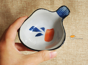 特惠日系陶瓷手绘 作料碟 味碟 调料碟 小吃碟 河豚碟 餐具陶瓷器