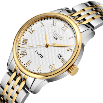帝时欧正品牌男表钢带潮流时尚男士手表商务超薄石英手表防水腕表