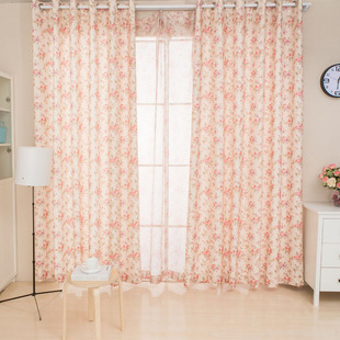 【熳莱雅】韩式田园风卧室客厅半遮光成品布艺窗帘布定制特价清仓