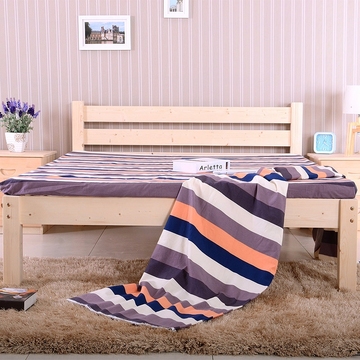 实木床双人单人床1.8大床1.5松木床1米松木家具1.2米儿童床包物流