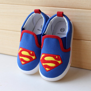 秋季款超人儿童帆布鞋男童女童鞋1-3岁小孩宝宝休闲板鞋低帮单鞋