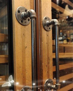 美式乡村复古铁艺个性创意简约木门厨柜门把手水管扶手工业拉手