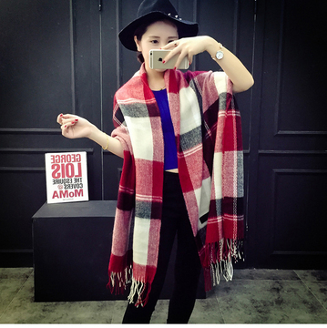 2015新款韩国时尚百搭男女情侣款围巾披肩长款高品质羊绒棉包邮
