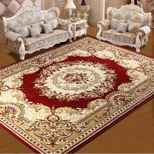 混纺3D雕花现代欧式美式地毯客厅门厅茶几地毯卧室