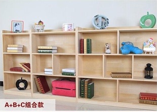特价实木书柜书架简易储物柜子儿童书柜杂志柜书橱自由组合可定制