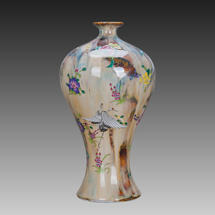 景德镇陶瓷颜色釉窑变欧式花瓶现代时尚创意家居新房客厅装饰摆件