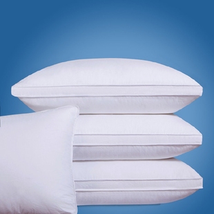 五星酒店枕头枕芯 全棉面料一对拍2 可水洗羽丝绒软枕头芯正品
