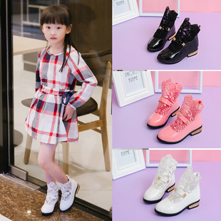 儿童罗马凉靴2016春季新款童鞋蕾丝花边坡跟女童学生时尚鞋公主鞋