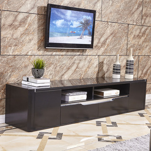 电视柜简约现代 黑色钢化玻璃时尚烤漆客厅家具组合茶几包邮