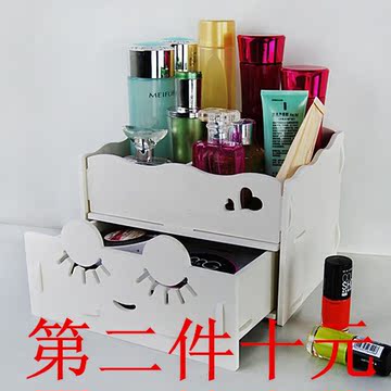 化妆品收纳盒韩版护肤品收纳架创意卫生间梳妆台带抽屉桌面收纳柜
