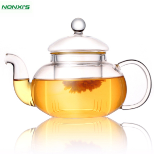 Nonxis龙兮 玻璃花茶壶花草茶具无色透明过滤可加热泡茶壶冲茶器