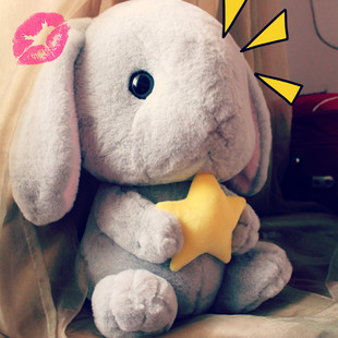 日本Loppy垂耳兔玩偶公仔毛绒玩具长耳兔子抱枕安抚布娃娃送女生