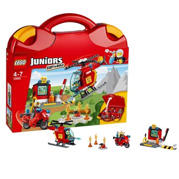 乐高小拼砌师10685消防救援手提箱LEGO JUNIORS 积木玩具益智趣味