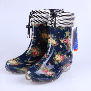 2014韩国新款时尚女士雨鞋防滑加厚中筒雨靴水鞋套鞋水靴胶鞋包邮