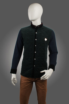 新款冬装 男式衬衫 加绒衬衫 立领 保暖衬衫 品牌休闲男装/绿