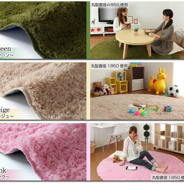 圆形地毯健身瑜伽地垫吊篮电脑椅垫 客厅卧室可爱床边地毯