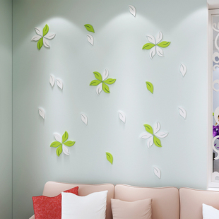 树叶 木质墙贴卧室温馨影视墙墙贴3d立体墙贴立体墙贴客厅电视墙