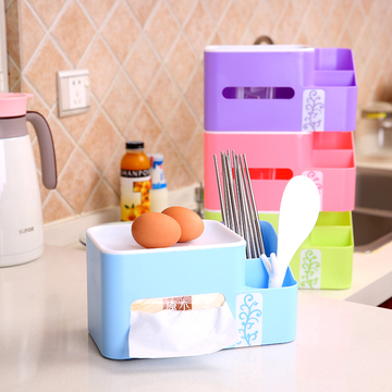 有乐 韩式纸巾盒塑料抽纸盒餐巾纸盒糖果色创意家用车用纸抽盒