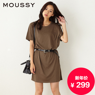MOUSSY2015年秋季新品日系修身显瘦连衣裙女0108AA80-6400