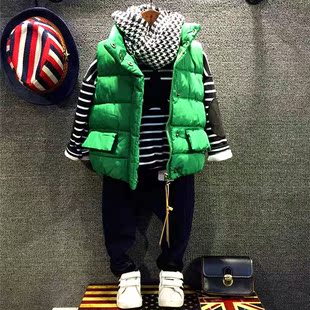 男童冬装2015新款1加厚2马甲3三件套0-4岁男宝宝韩版卫衣秋冬套装