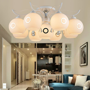 现代化简约圆形客厅灯水晶灯LED吸顶灯具大气卧室灯餐厅灯饰