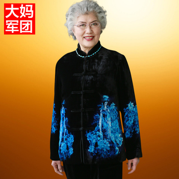 60-70-80岁奶奶老年人春装夹克复古中国风唐装外套妈妈装老人服装