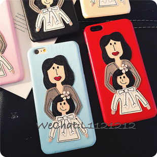 妈妈系列童趣iphone6/6Splus手机壳 皮纹可爱苹果6S保护壳手机套