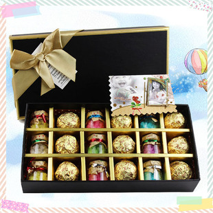包邮 中秋教师节金莎巧克力许愿漂流瓶糖果礼盒装创意零食生日礼