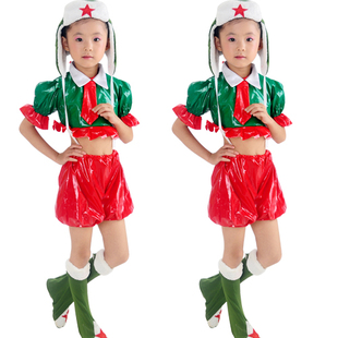 第八届小荷风采舞蹈雷锋精神代代传服装表演服新款儿童雷锋演出服