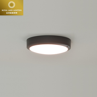 现代简约户外圆形LED吸顶灯厨房卫生间室外防水防虫阳台灯露台灯