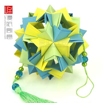 优纸创意 正品折纸花球028 手工纸DIY材料创意纸花双面双色折纸