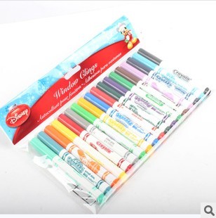 库存美国绘儿乐crayola18色儿童水彩笔马克笔绘画笔水洗无毒正品