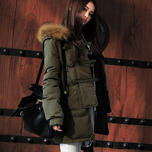 2015冬装新款韩版羽绒棉服外套女学生中长款宽松直筒加厚保暖棉衣